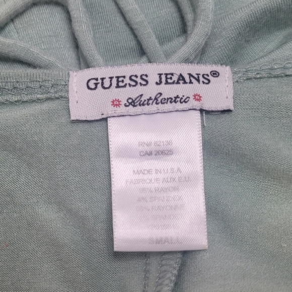 GUESS JEANS Mint Green Summer Mini Dress Dress with Flounced  Flowy Bottom - Picture 7 of 8